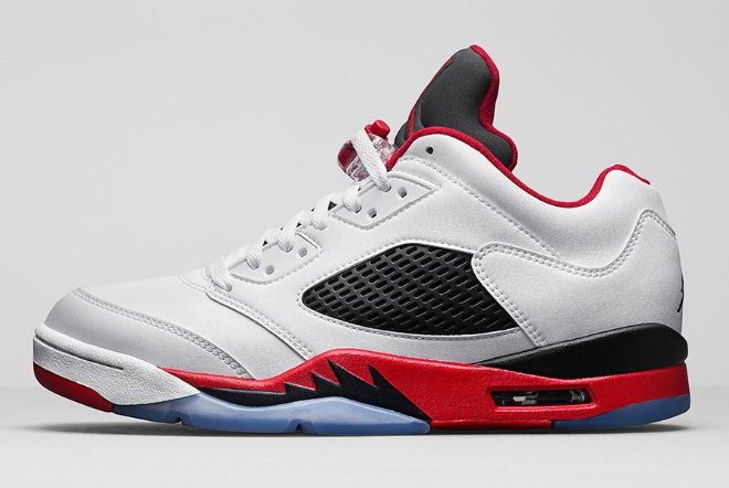 Air Jordan 5 Low 'Fire Red' 819171-101 - Iconic Sneaker with Fiery Appeal