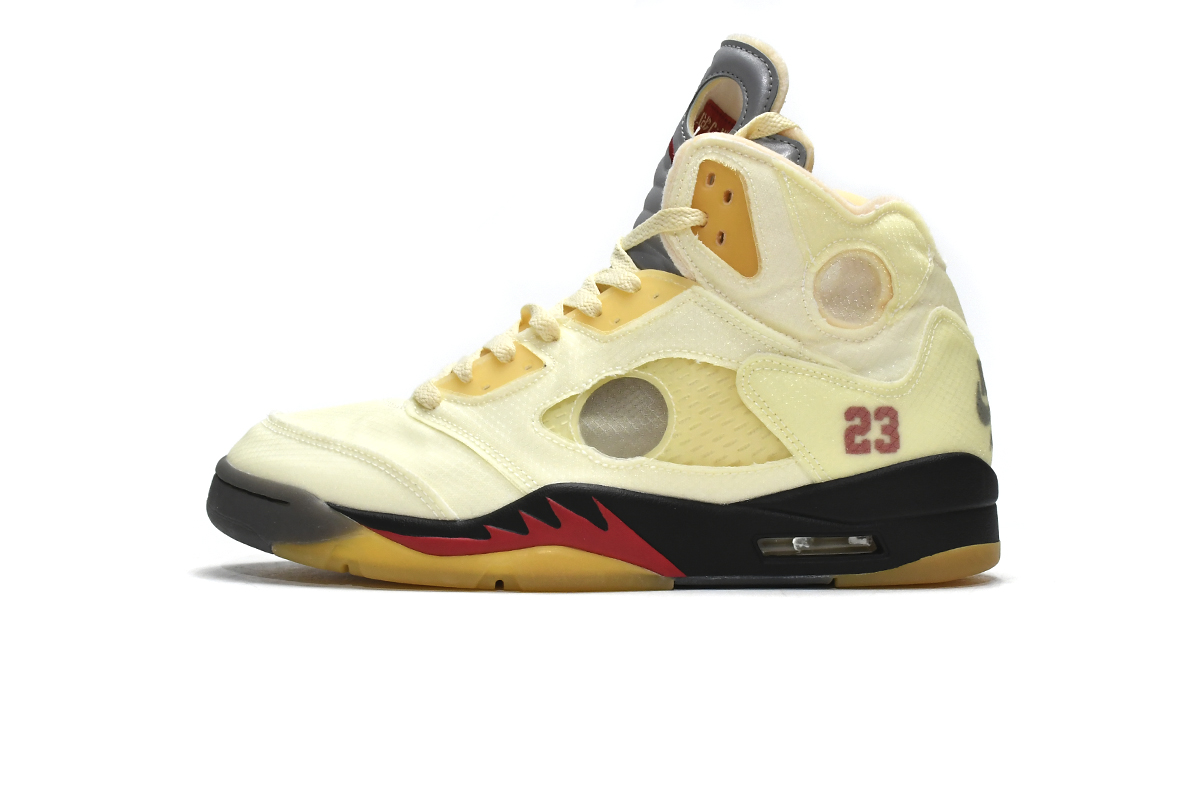 Off-White x Air Jordan 5 SP 'Sail' DH8565-100 - Iconic Collaboration with Unique Style