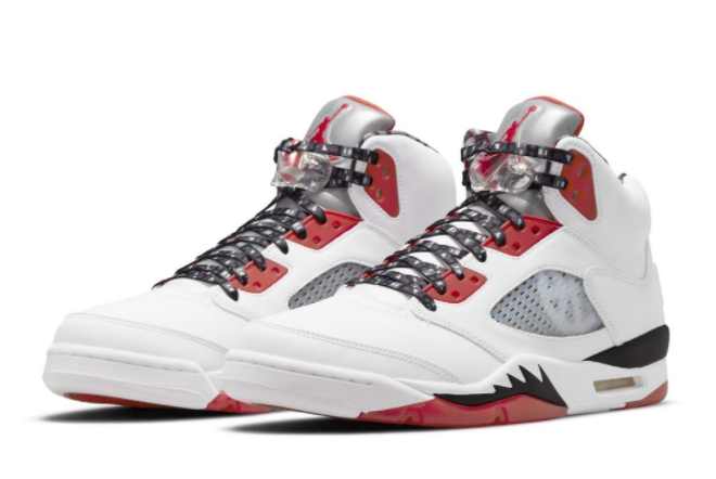 Air Jordan 5 'Quai 54' White/University Red-Black for Unmatched Style