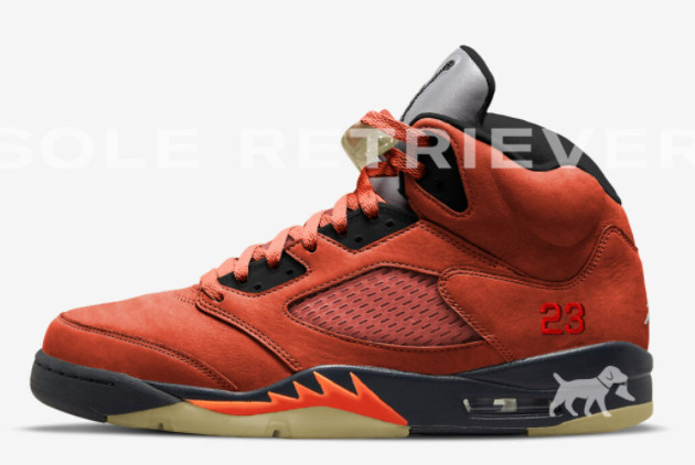 Air Jordan 5 'Dunk On Mars' Martian Sunrise/Black-Fire Red-Muslin-Bright Mandarin | Limited Edition Sneakers