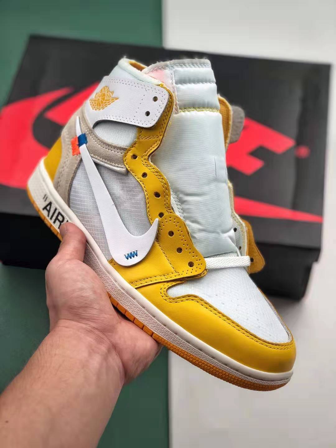 Jordan 1 Retro High Off-White AQ0818-149, Shop the Vibrant Canary Yellow Colorway
