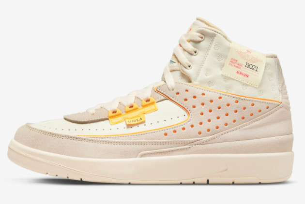 Union x Air Jordan 2 'Rattan' Rattan/Siren Red-Beach-Orange Peel: Exclusive Collaboration for Sneaker Enthusiasts