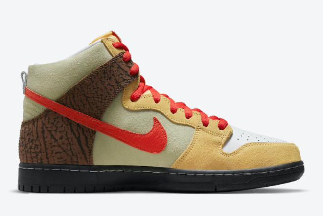 Color Skates x Nike SB Dunk High 'Kebab and Destroy' CZ2205-700 - Limited Edition Collaborative Sneakers