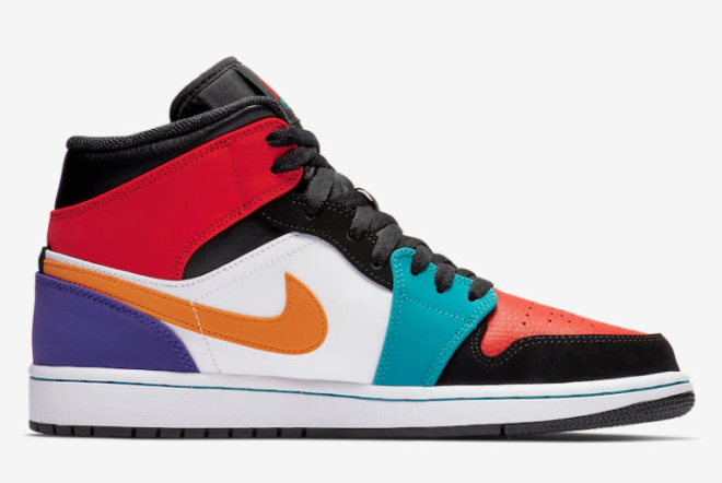 Air Jordan 1 Mid Bred Multi-Color 554724-125: Classic Style with a Multicolored Twist