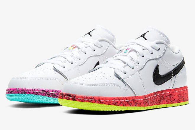Air Jordan 1 Low GS 'Multi-Color' CV9548-100: Stylish and Vibrant Youth Sneakers