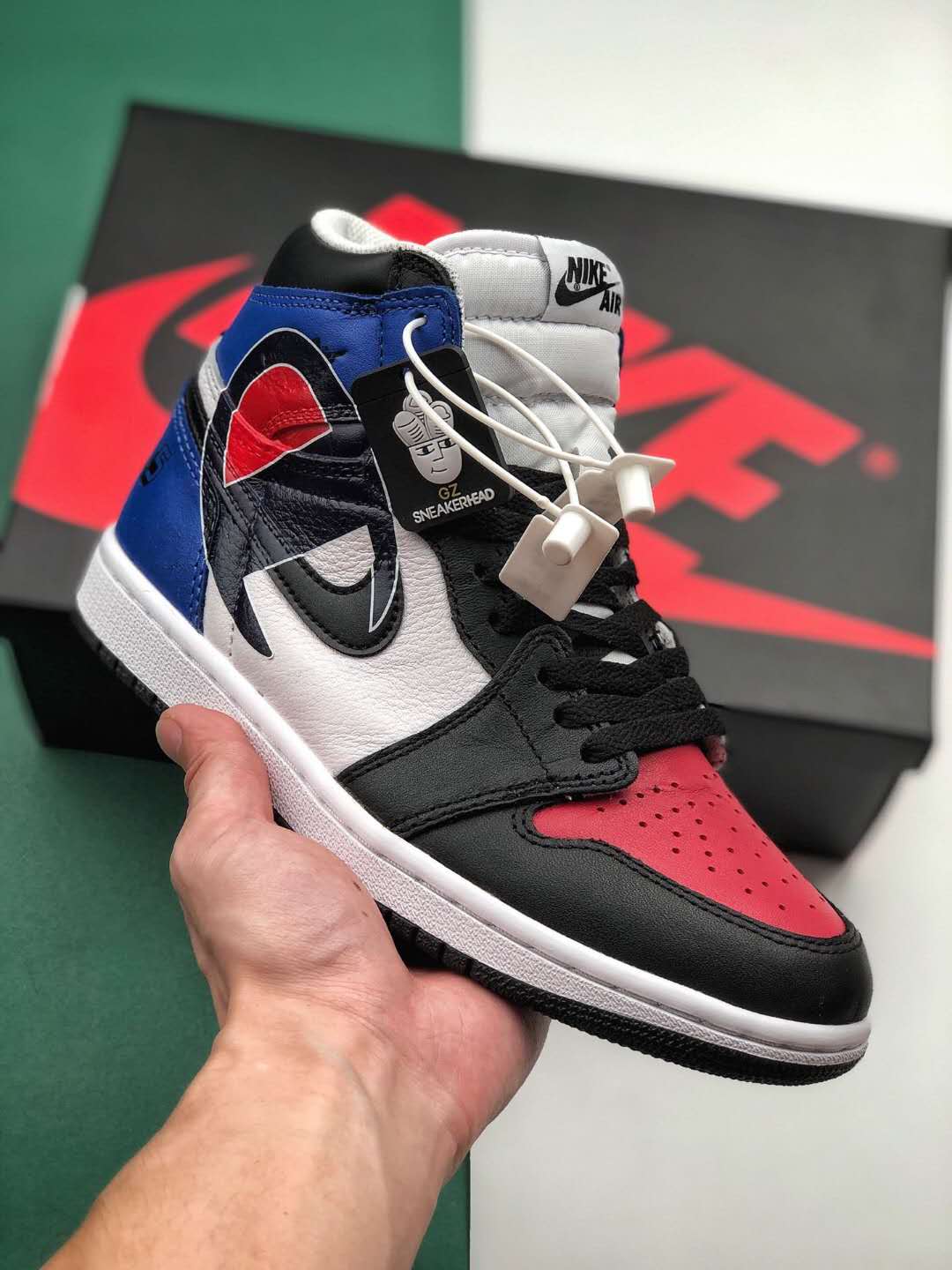 Air Jordan 1 Retro High OG Black Red Brilliant Blue DC7071-610 | Limited Edition Sneakers