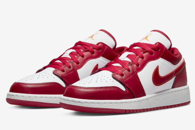 Air Jordan 1 Low 'Cardinal' Red White Gold - Shop Now for Stylish Sneakers