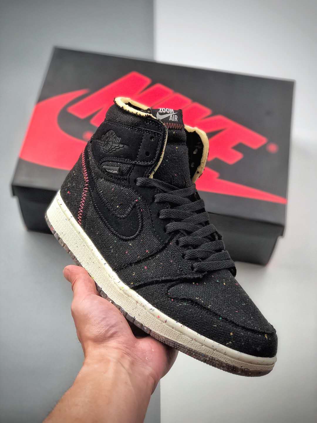 Air Jordan 1 High Zoom 'Crater' CW2414-001 - Innovative Design | Limited Edition