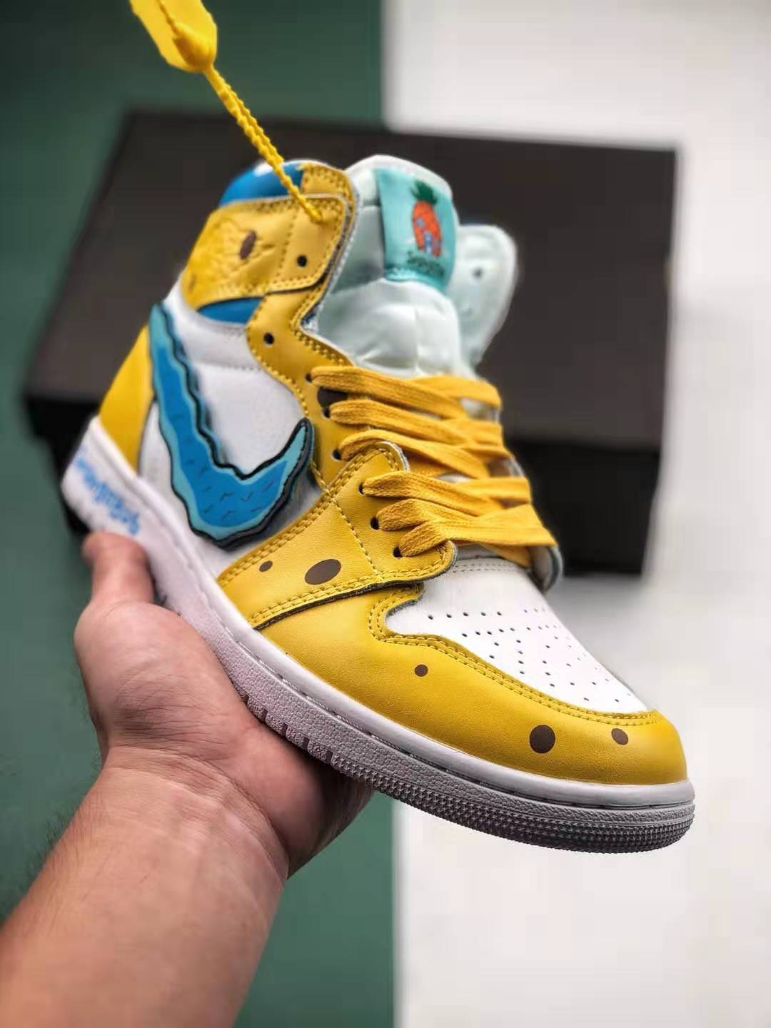 Air Jordan 1 'SpongeBob' Yellow Blue 556298-002: Shop Now!