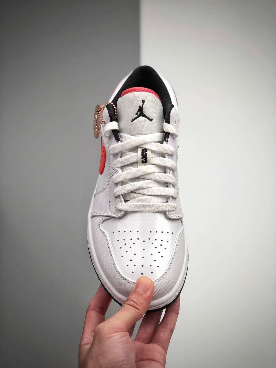 Air Jordan 1 Low 'Multi-Color Swoosh' CW7009-100 - Trendy Low-Top Sneaker