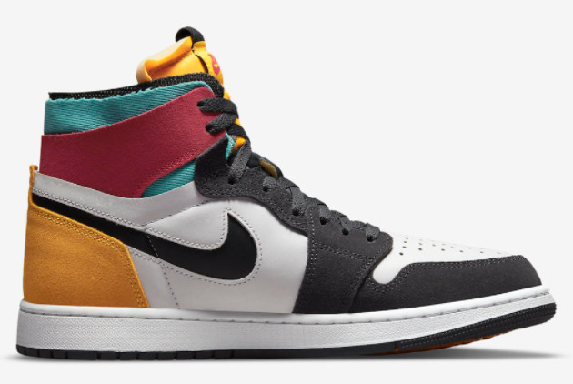 Air Jordan 1 Zoom CMFT 'Multi-Color' Anthracite/Gold/Teal-Pink CT0978-016