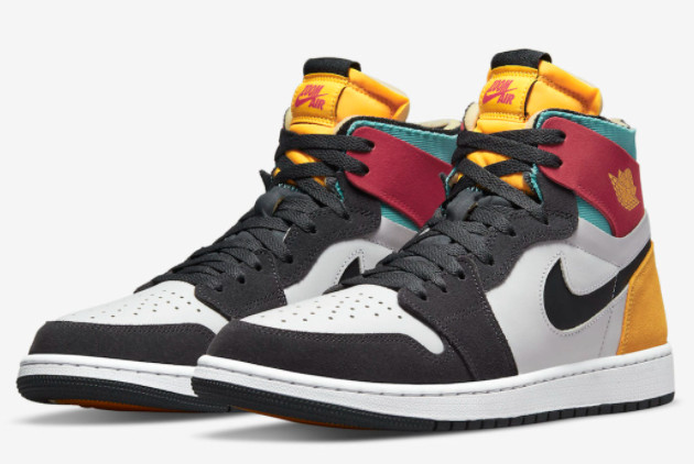 Air Jordan 1 Zoom CMFT 'Multi-Color' Anthracite/Gold/Teal-Pink CT0978-016