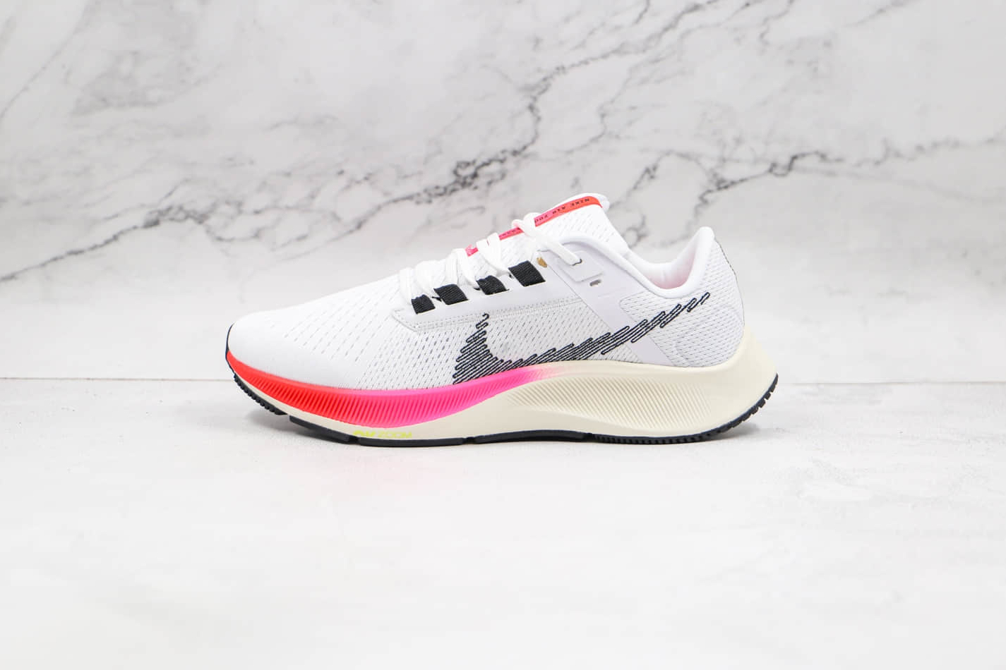 Nike Air Zoom Pegasus 38 'Pure Platinum Chile Red' CW7356-004 - Comfortable Running Shoes | Fast Shipping