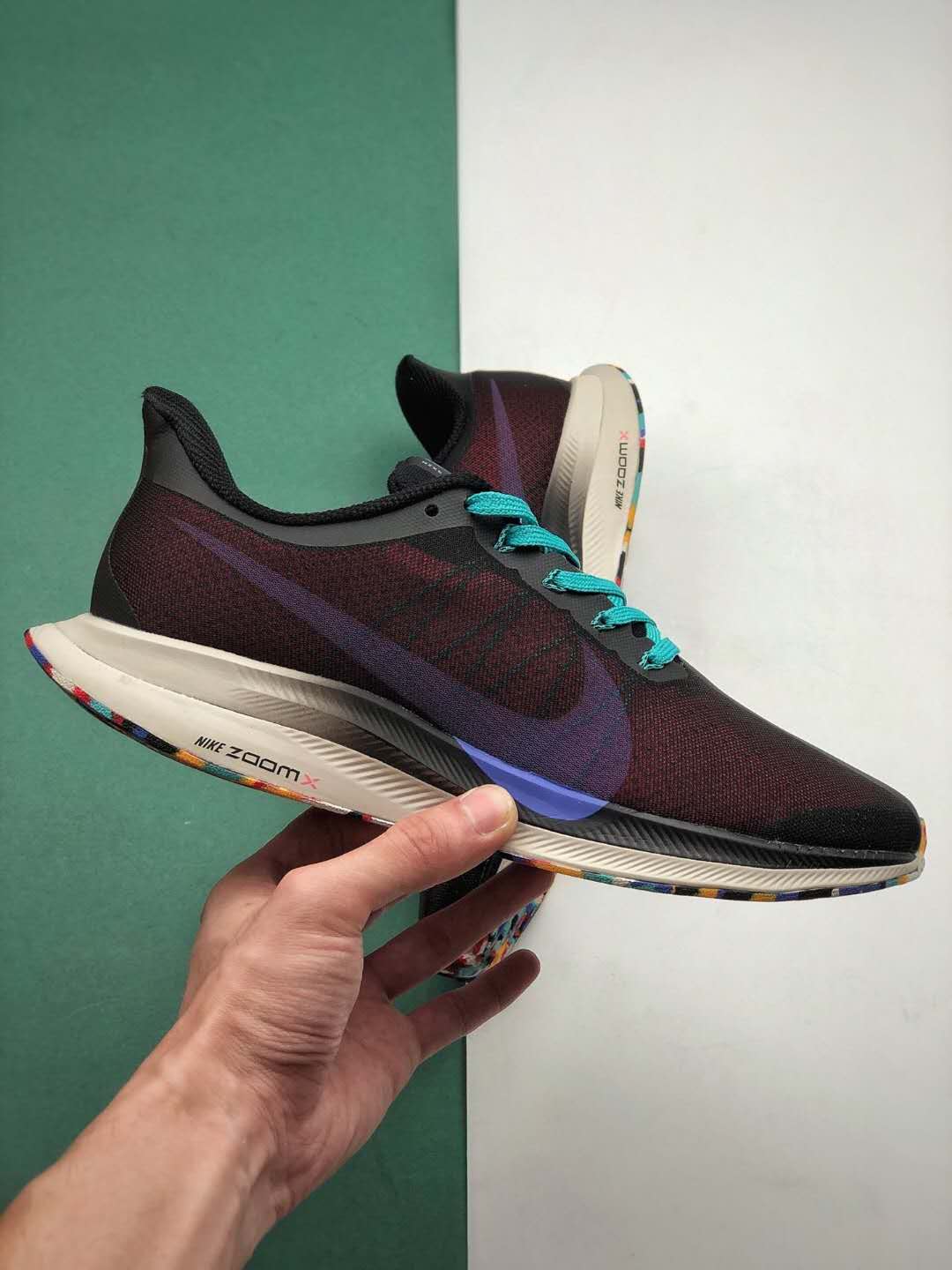 Nike Zoom Pegasus 35 Turbo Multicolor Black Purple Green - AJ4115 004
