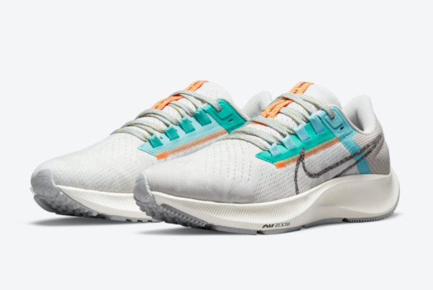 Nike Air Zoom Pegasus 38 'Copa' Summit White/Light Bone-Copa-Multi-Color DC4566-100 - Latest Release from Nike