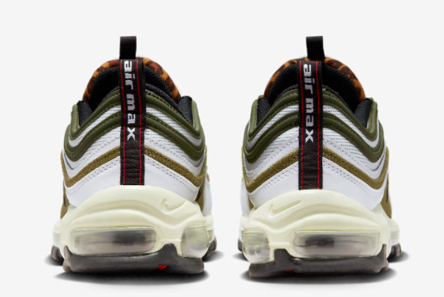Nike Air Max 97 Leopard Tongue White/Olive-Red-Black DX8973-100 | Limited Edition Sneakers