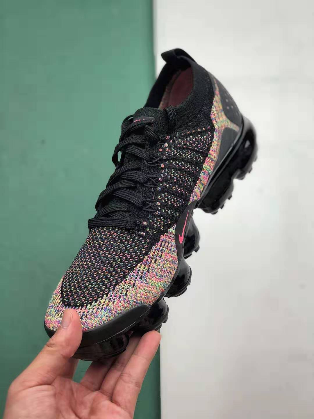 Nike Air VaporMax Flyknit 2 'Black Multi-Color' 942842-017 - Stylish and Versatile Footwear for Unmatched Comfort