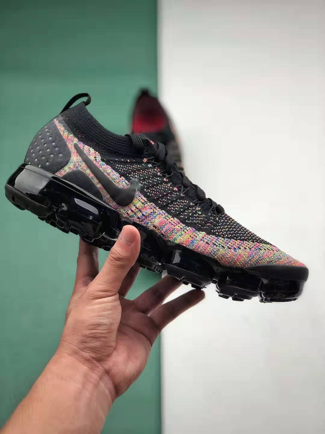 Nike Air VaporMax Flyknit 2 'Black Multi-Color' 942842-017 - Stylish and Versatile Footwear for Unmatched Comfort