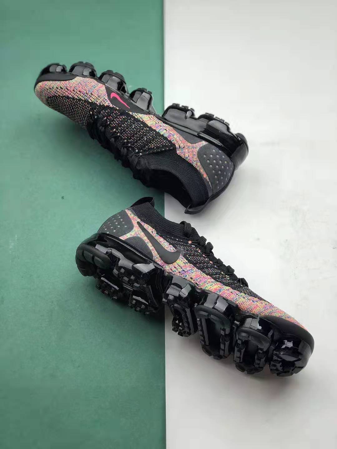 Nike Air VaporMax Flyknit 2 'Black Multi-Color' 942842-017 - Stylish and Versatile Footwear for Unmatched Comfort