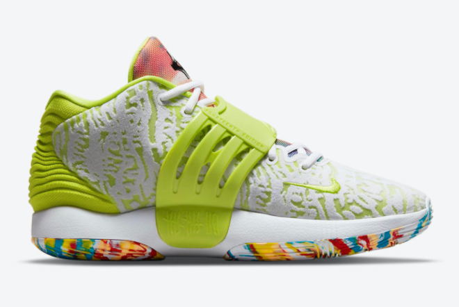 Nike KD 14 White/Lime Green-Multi-Color CZ0170-101 - Sleek and Vibrant Basketball Shoes
