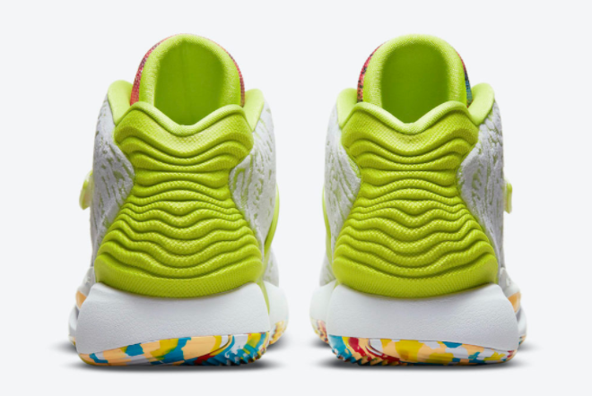 Nike KD 14 White/Lime Green-Multi-Color CZ0170-101 - Sleek and Vibrant Basketball Shoes