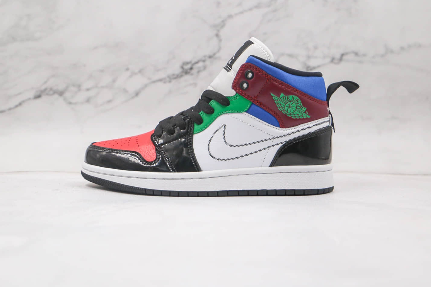 Air Jordan 1 Mid SE 'Black White Multi-Color' DB5454-001 - Trendy & Stylish Sneakers