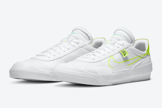 Nike Drop Type HBR 'Worldwide' White/Blue Fury-Black-Volt CZ5847-100 - Stylish and Versatile Sneakers for Men - Limited Stock