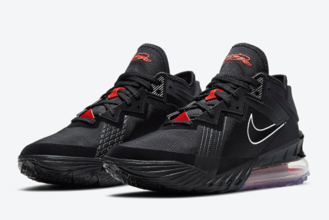 Nike LeBron 18 'Black/University Red' CV7562-001: Stylish and Striking Basketball Sneakers