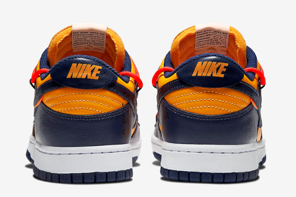 Off-White x Nike Dunk Low University Gold/Midnight Navy-White - Shop Now!