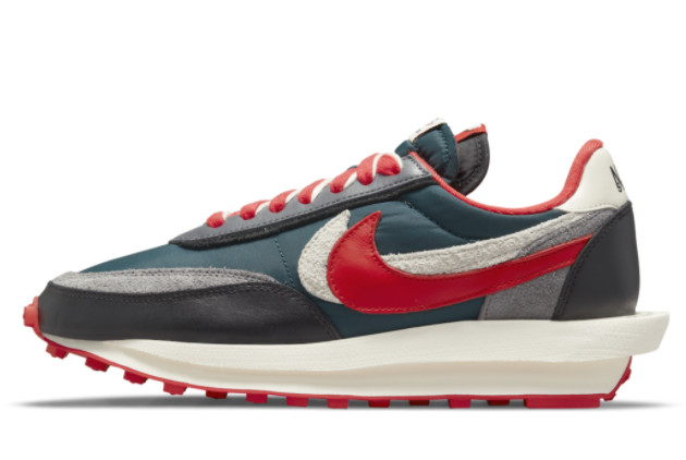 Undercover x Sacai x Nike LDWaffle Night Maroon/Pale Ivory-Ground Grey-Team Royal DJ4877-600 - Limited Edition Collaboration with Exquisite Color Palette