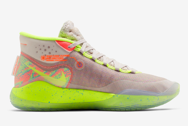 Nike KD 12 '90s Kid' Multi-Color/White AR4229-900 - Retro-inspired Basketball Shoes