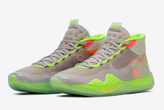 Nike KD 12 '90s Kid' Multi-Color/White AR4229-900 - Retro-inspired Basketball Shoes