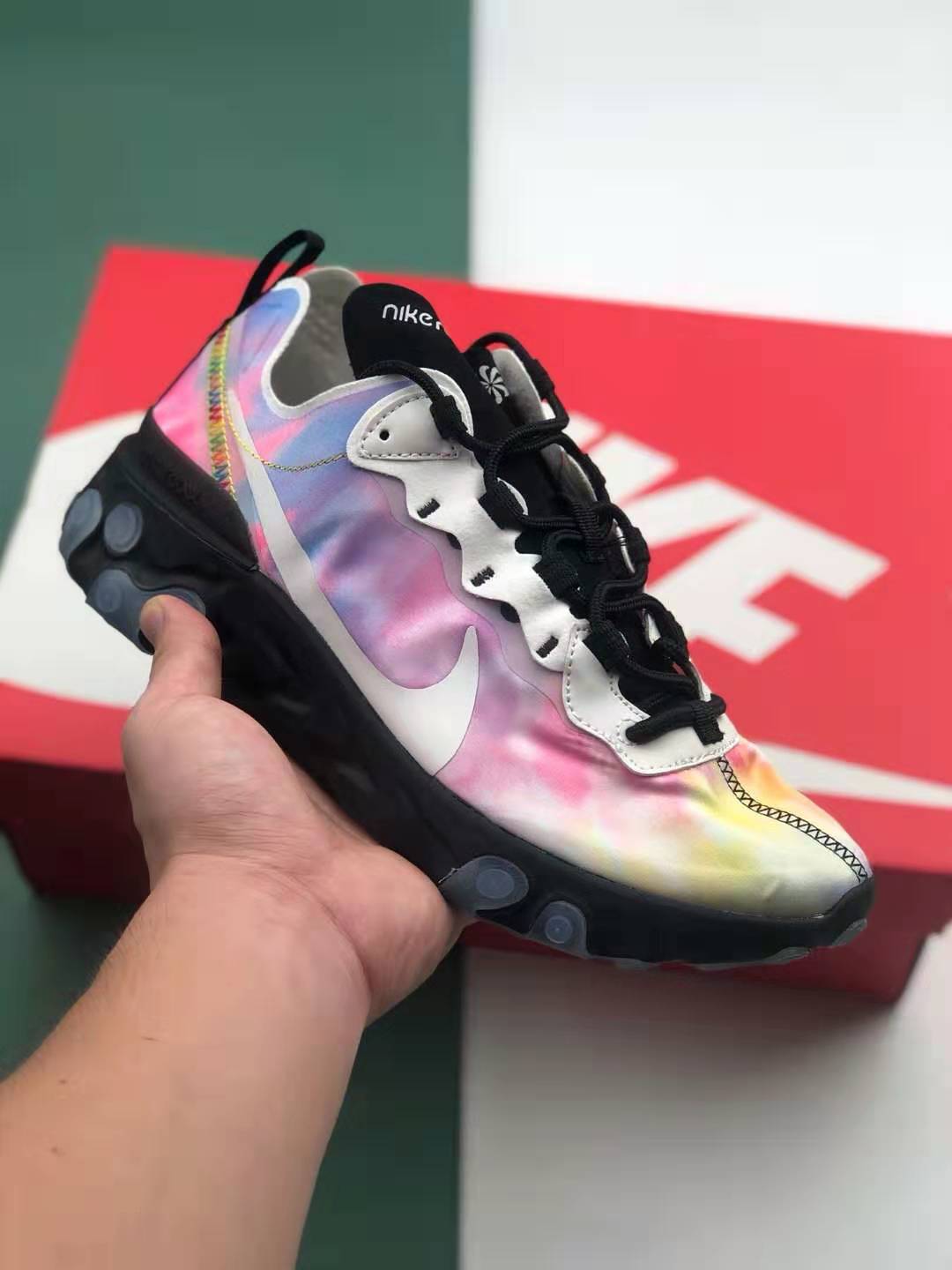 Nike React Element 55 'Black White' BQ6166-003 - Stylish and Versatile Sneakers | Limited Stock Available