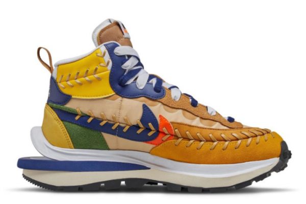 Sacai x Jean Paul Gaultier x Nike VaporWaffle Sesame/Multi-Color DH9186-200 - Unique Collaboration with a Stylish Twist