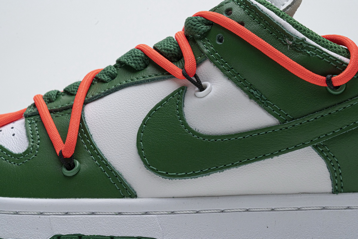 Off-White x Nike SB Dunk Low Pine Green White CT0856-100 | Limited Edition Sneakers