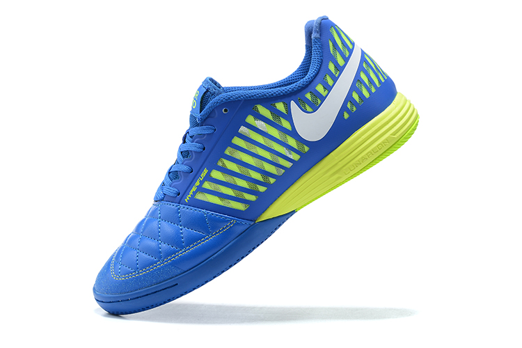 Nike Lunar Gato II IC Blue Volt White - Top Performance Indoor Soccer Shoes