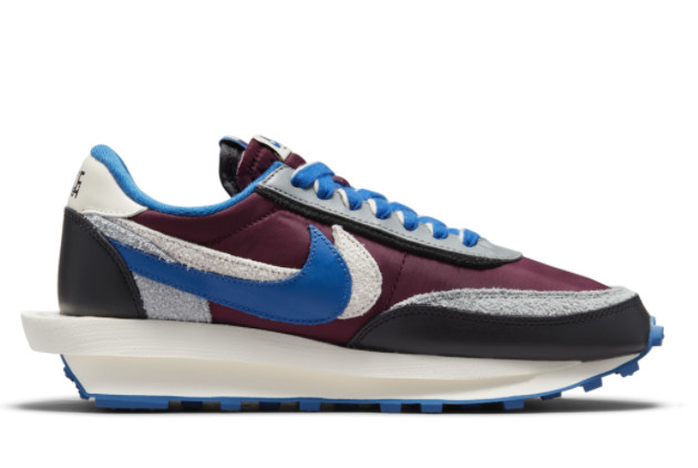 Undercover x Sacai x Nike LDWaffle Night Maroon/Pale Ivory-Ground Grey-Team Royal DJ4877-600 - Limited Edition Collaboration with Exquisite Color Palette