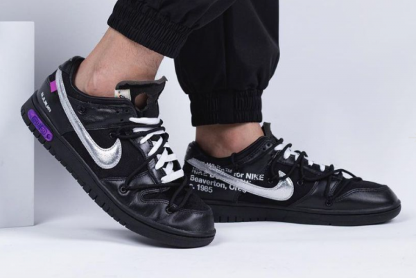 Off-White x Nike Dunk Low 'The 50' Black/Silver DM1602-001 - Iconic Collaboration Unveiled