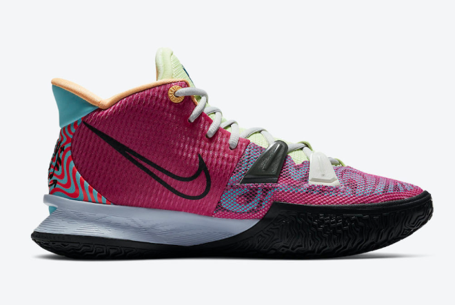 Nike Kyrie 7 'Hendrix' Active Fuchsia/Black-Ghost-Multi-Color DC0589-601 - Stylish and Vibrant Basketball Shoes