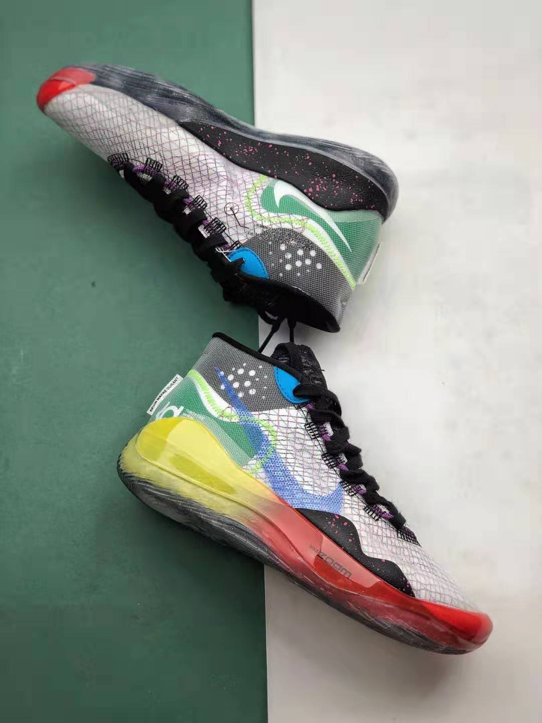 New Nike Zoom KD 12 EP White Multi Color AR4230-106 - Premium Basketball Shoe for Ultimate Performance