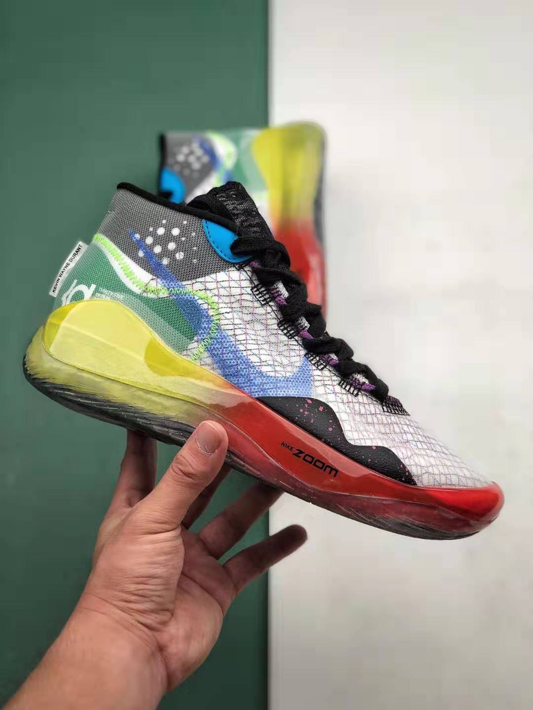 New Nike Zoom KD 12 EP White Multi Color AR4230-106 - Premium Basketball Shoe for Ultimate Performance