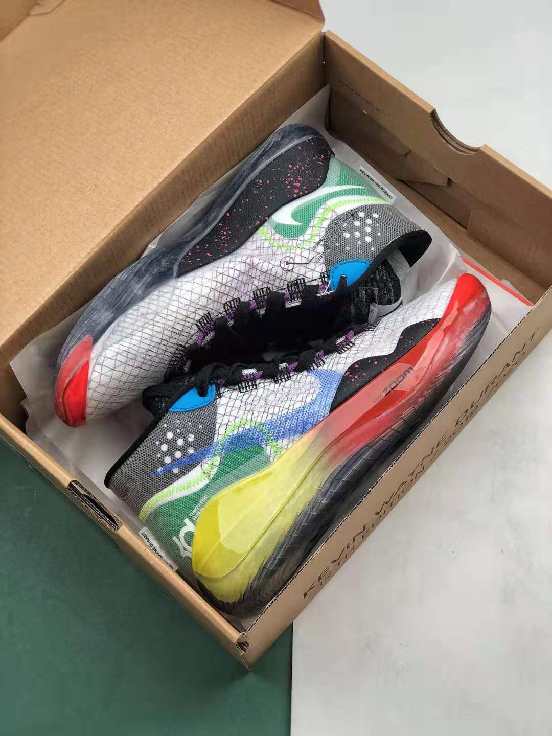 New Nike Zoom KD 12 EP White Multi Color AR4230-106 - Premium Basketball Shoe for Ultimate Performance