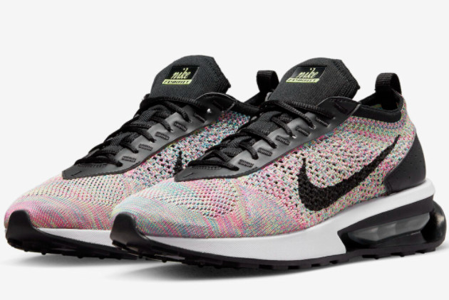 Nike Air Max Flyknit Racer Ghost Green/Black-Pink Blast-Photo Blue DM9073-300 - Shop Now!