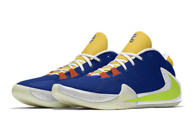 Nike Zoom Freak 1 Royal Blue Green Yellow White Shoes BQ5422-403