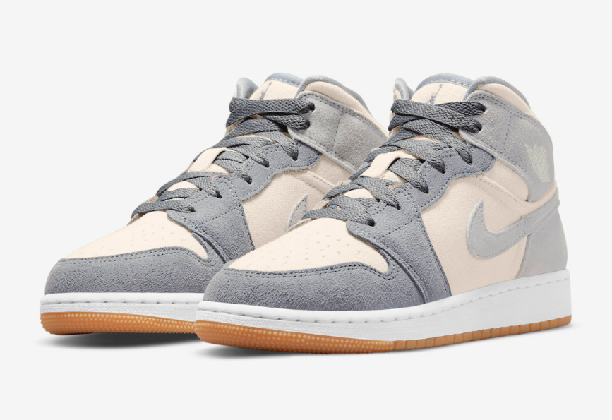 Air Jordan 1 Mid SE 'Coconut Milk Particle Grey' DN4346-100 - Stylish and Versatile Sneakers in Limited Edition