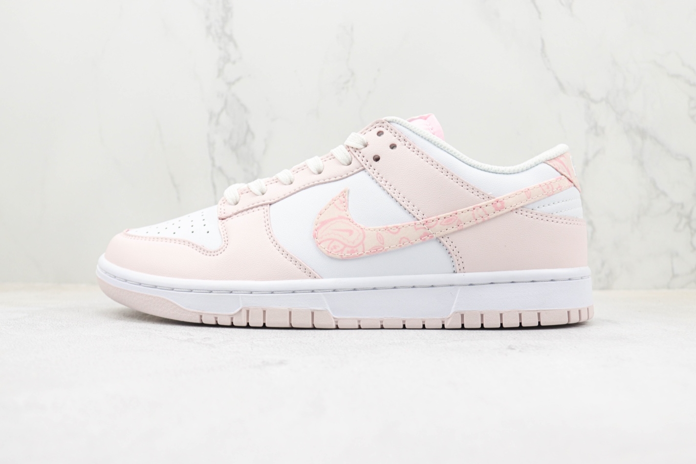 Nike SB Dunk Low Essential Paisley Pack Pink White FD1449-100 - Shop the Latest Collection at [Website Name]