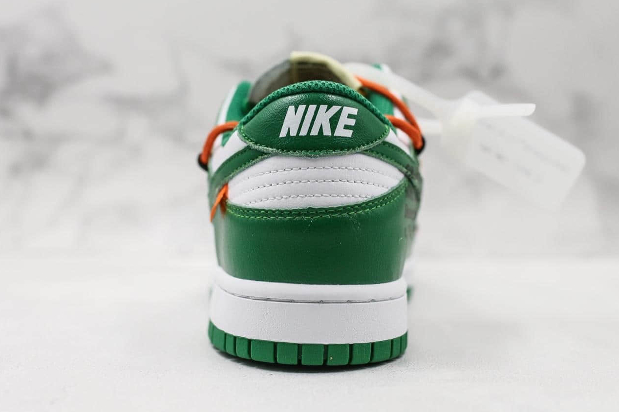 Nike OFF-WHITE x Dunk Low 'Pine Green' CT0856-100: Stylish collaboration with vibrant color scheme