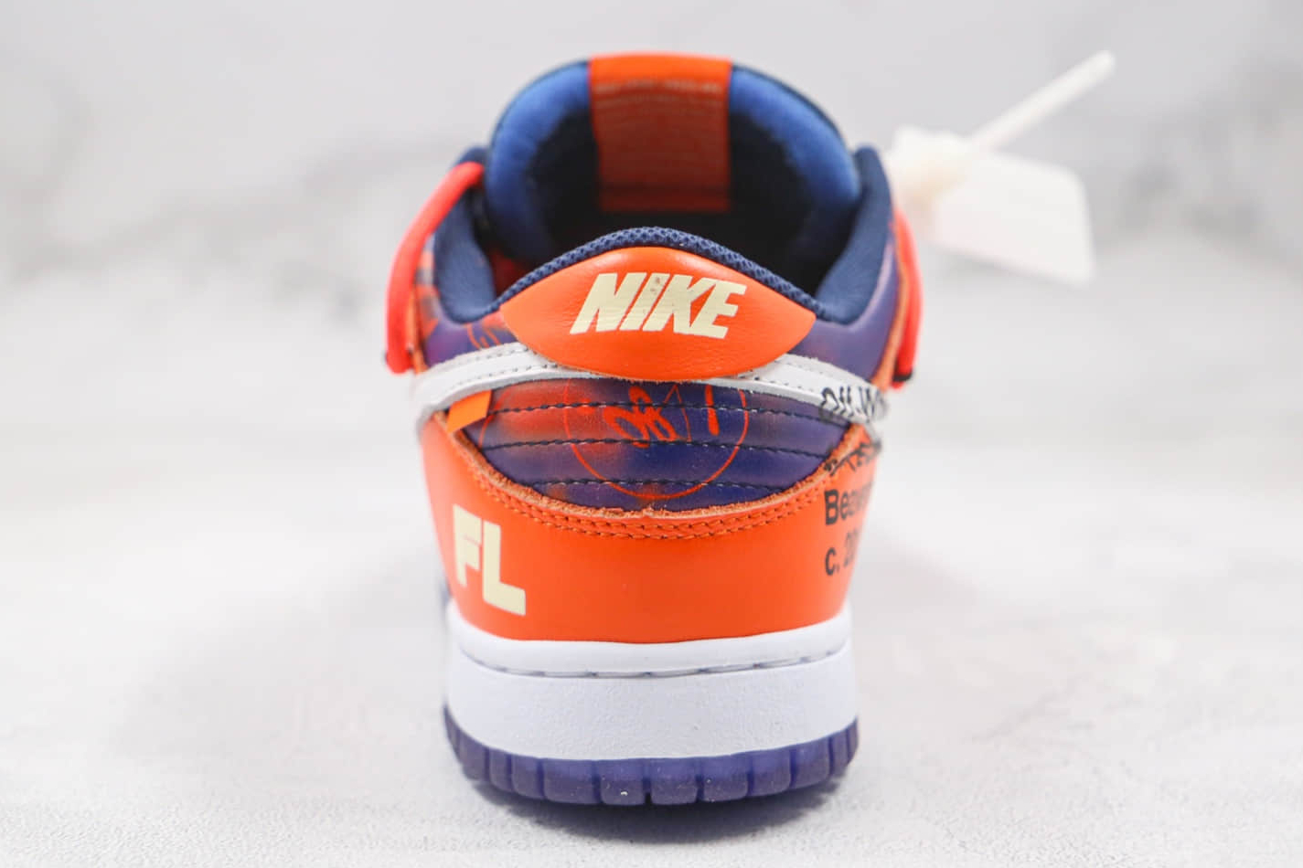 OFF-WHITE x Nike SB Dunk Low Orange Perple White Shoes CT0856-801 - Premium Collaboration Dunk with Eye-Catching Colors!