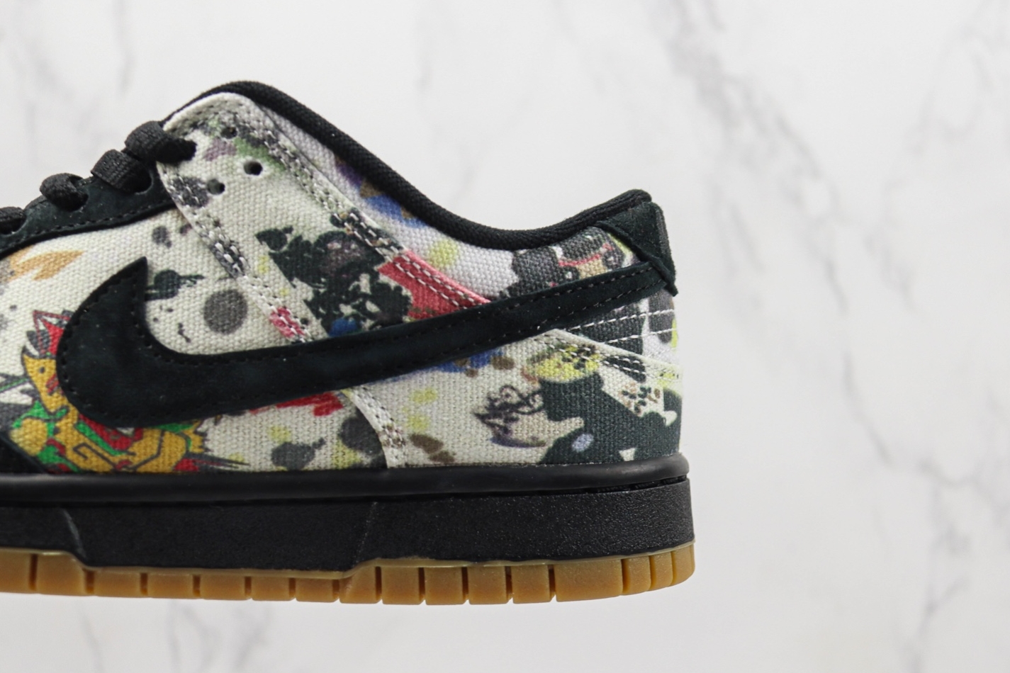 Supreme x Nike SB Dunk Low Rammellzee Black Multi-Color FD8778-001 - Limited Edition Streetwear Sneakers
