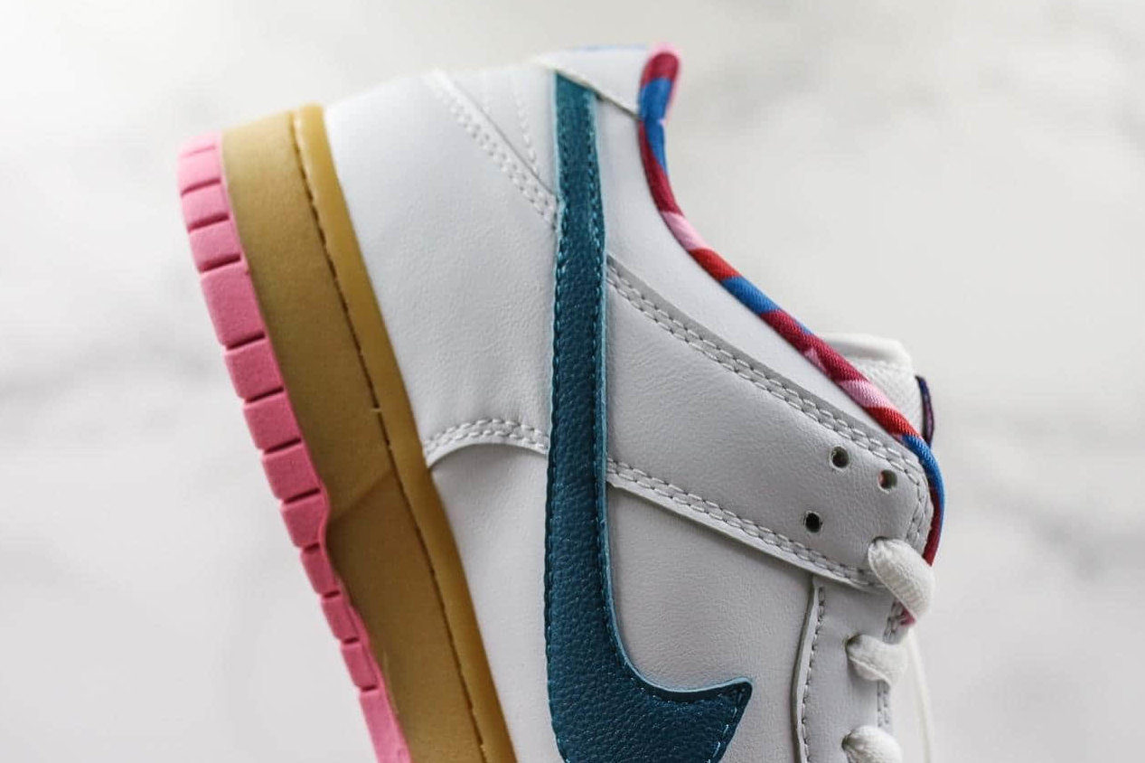 Parra x Nike SB Dunk Low White Blue Pink CN4504 108 - Exclusive Collaborative Sneaker